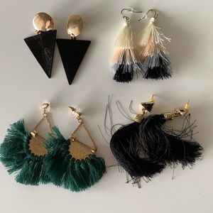 Bundle of FOUR pairs of Shein earrings.